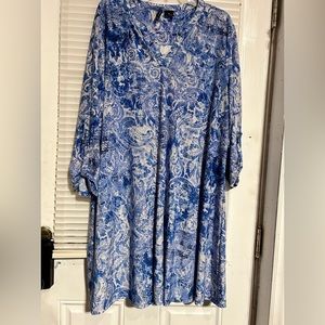 New Direction XL Blue Print Dress